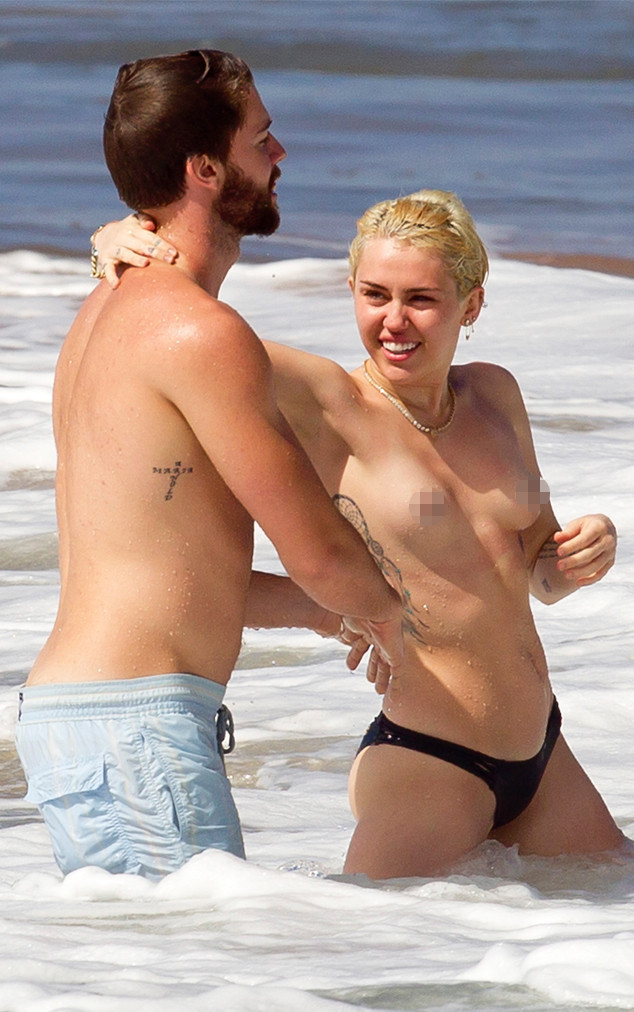 Remember When Miley Swam Topless In Hawaii With Bf Patrick -1812